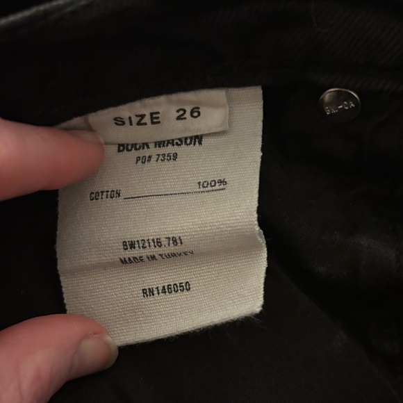 EUC Buck Mason Jet Set Jeans in Black Size 26 - Picture 6 of 11